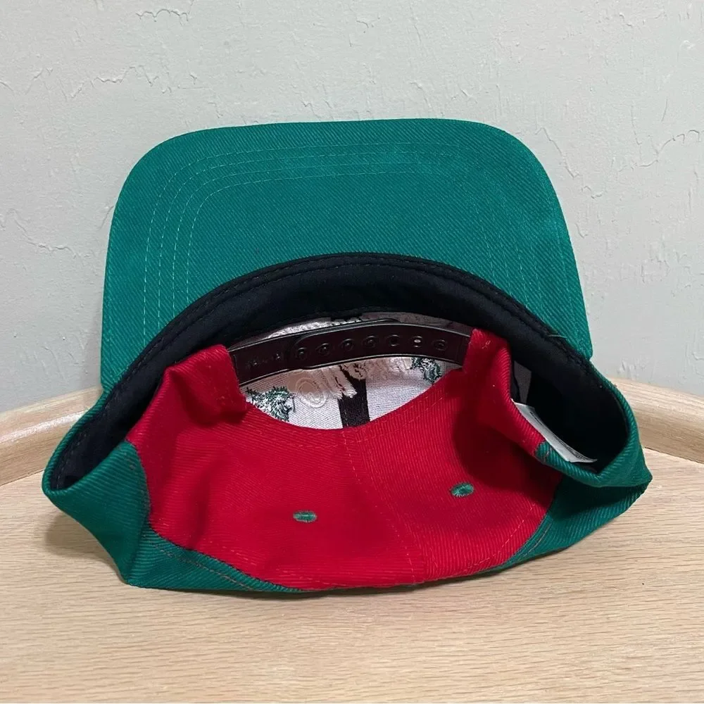 Vintage Merry Christmas Graphic Snapback Hat Cotton Embroidered Festive Holiday - Picture 13 of 14